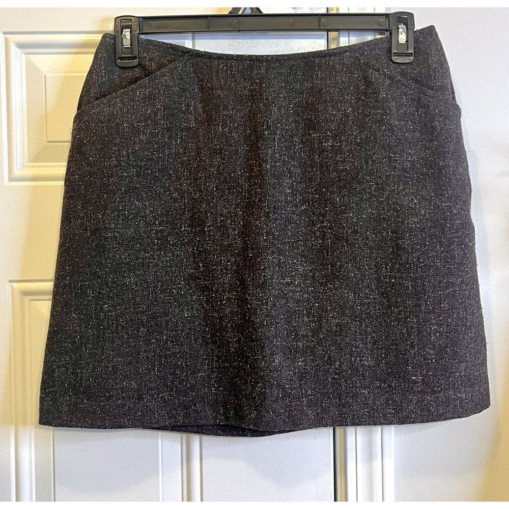 Old Navy Tweed Wool Blend Mini Skirt Dark Academia Indie Sleaze Size 10 Lined
